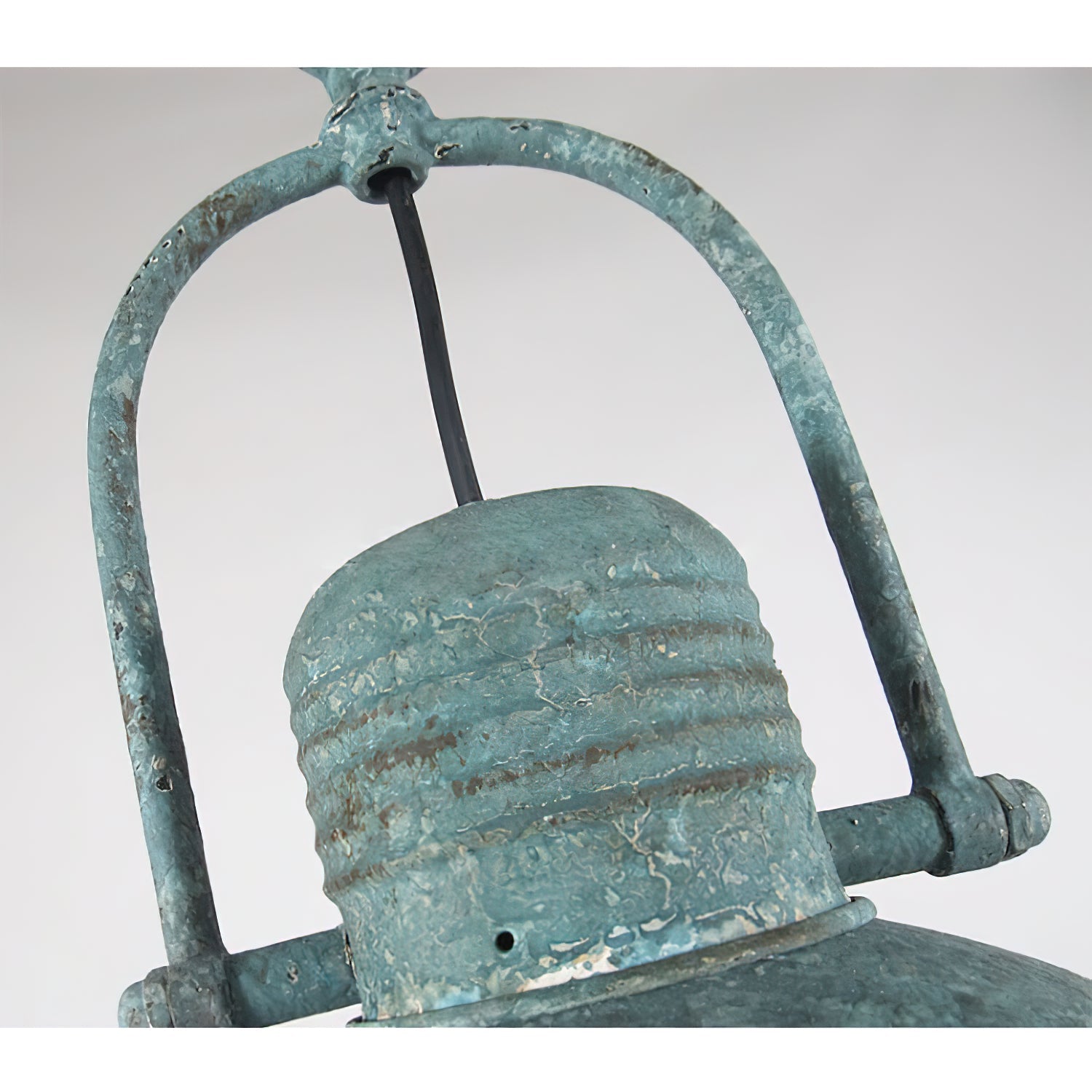 Hopedale Vintage Industrial Antique Green Metal Pendant Light - Lamp Copper