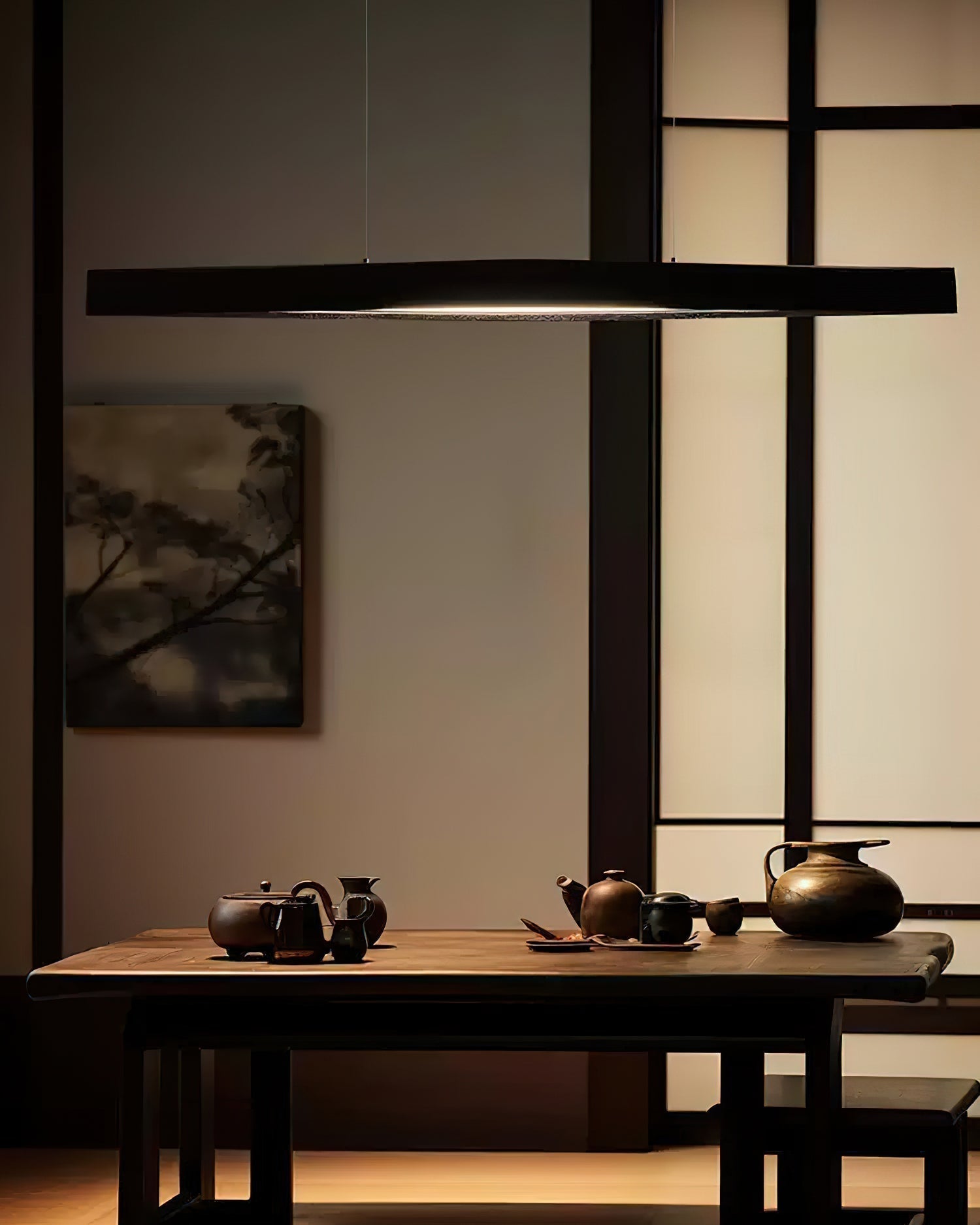 Horizon Linear Wood Pendant Lamp - Blowlighting