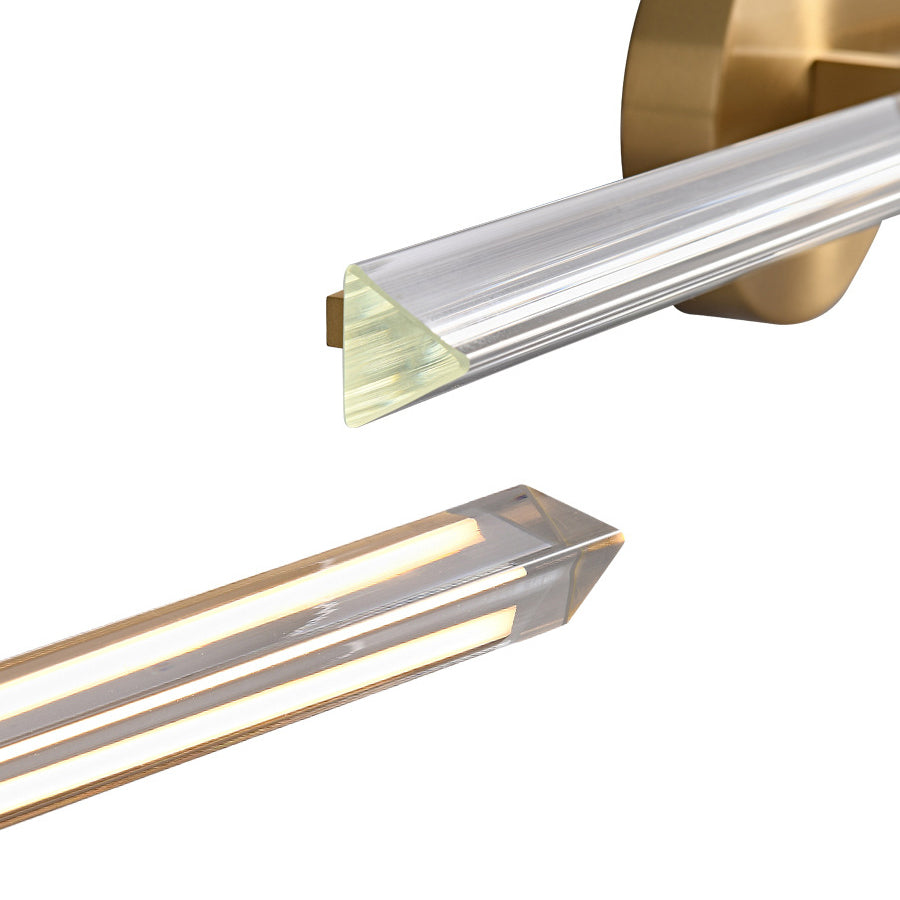 Horizon Modern Minimalist Brass Glass Wall Lamp - Lamp Copper
