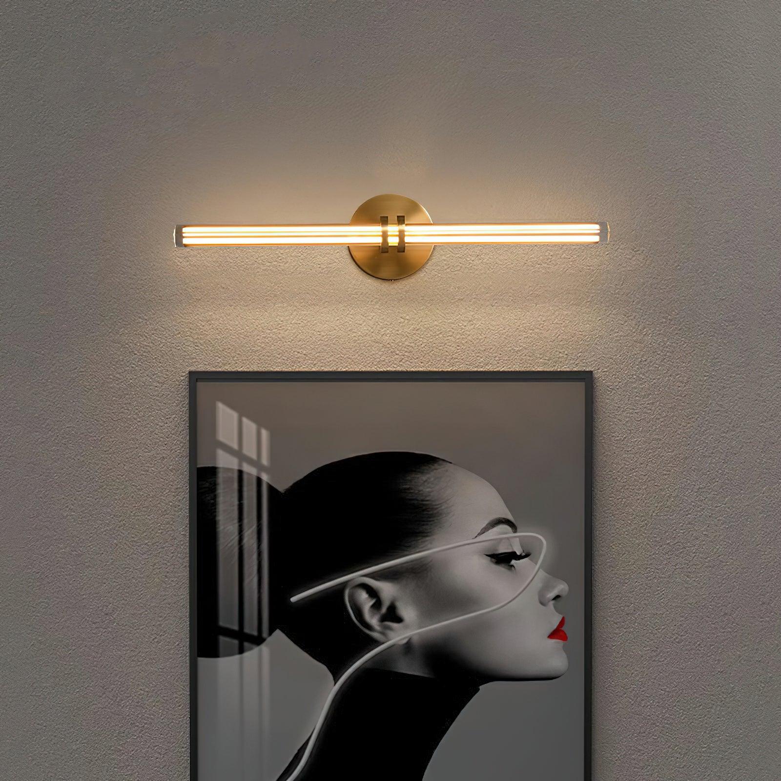Horizon Modern Minimalist Brass Glass Wall Lamp - Lamp Copper