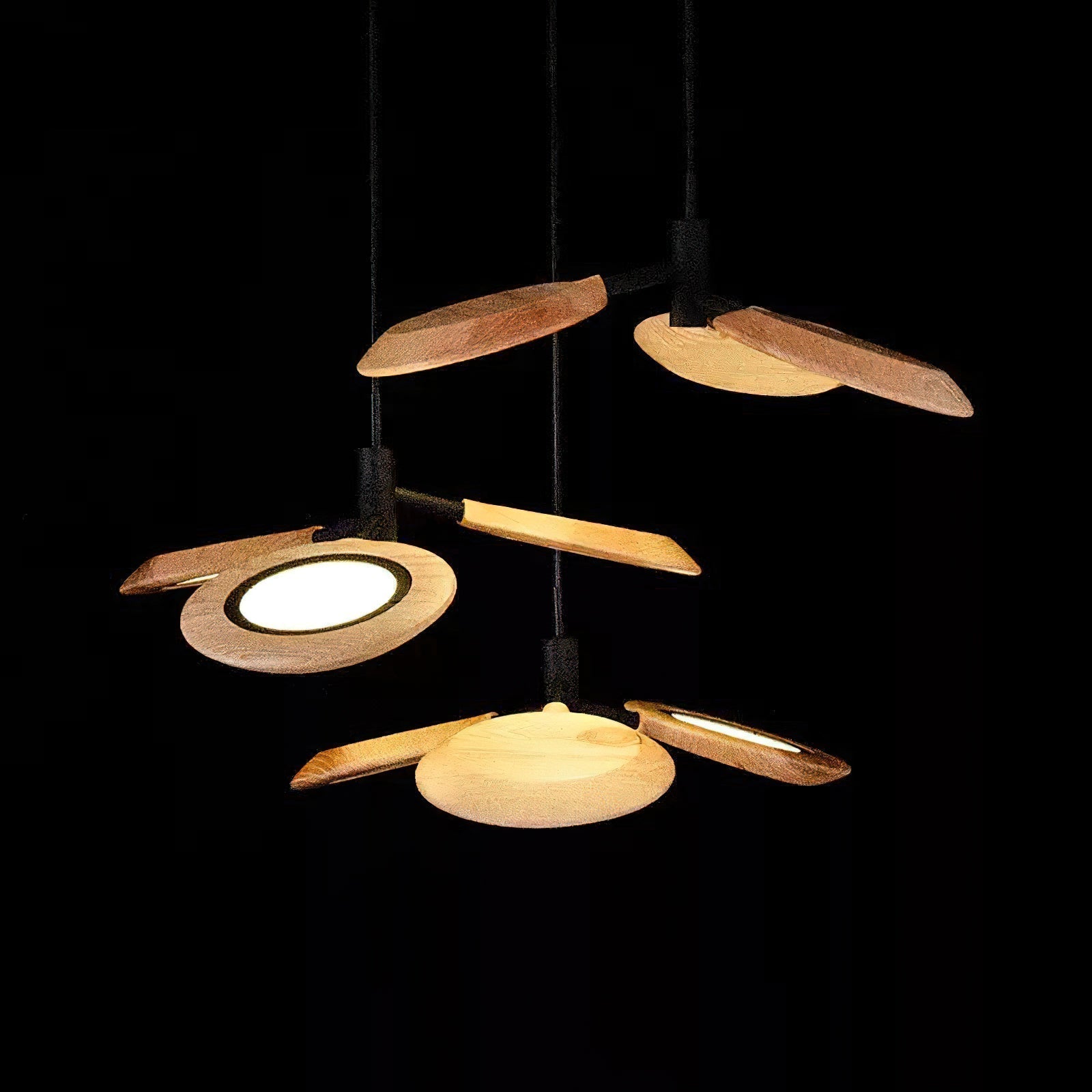 Alnoraris Tiered Wood Pendant Light - Blowlighting