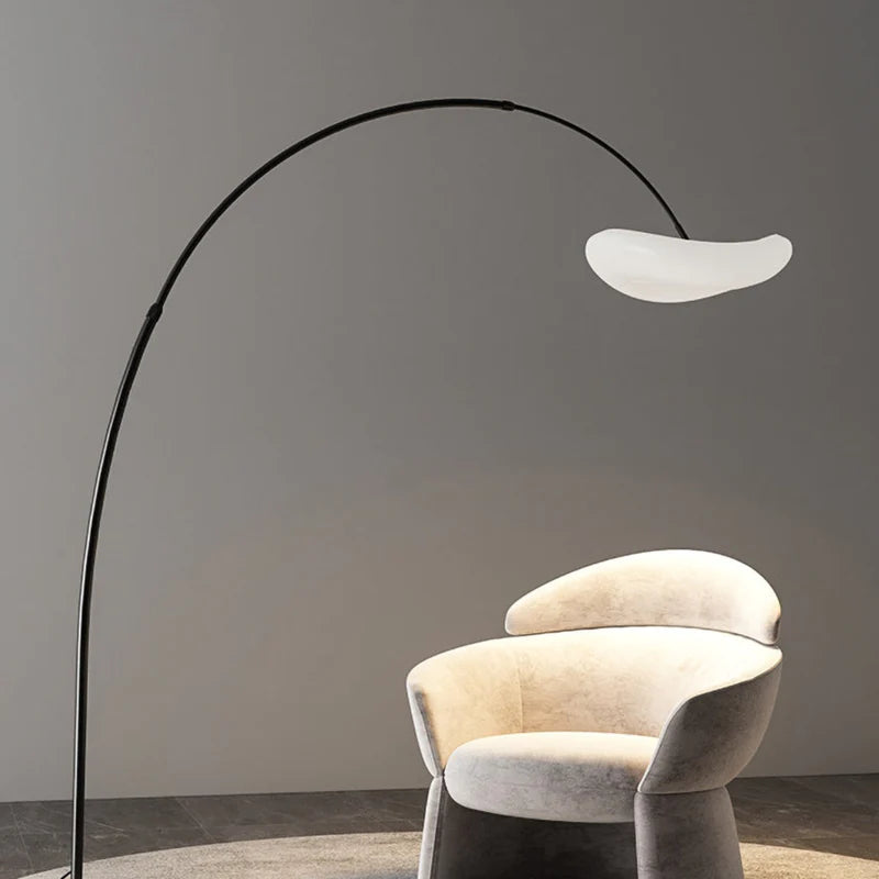 Arisha Design LED Lampada da Terra Metallo Bianco/Nero Soggiorno