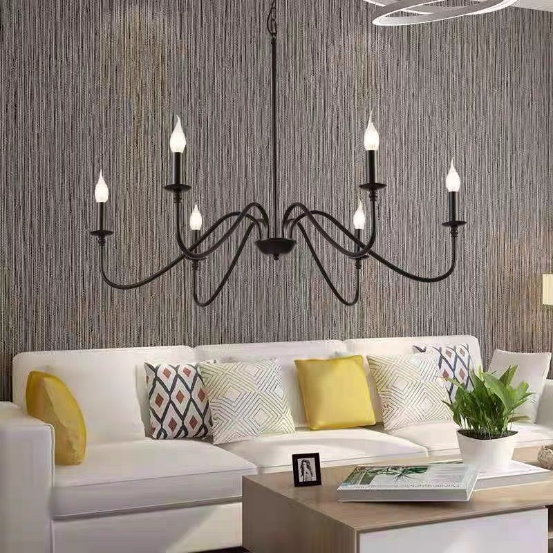 Silva Vintage Design LED Lampade a Sospensione Metallo Nero/Oro Soggiorno
