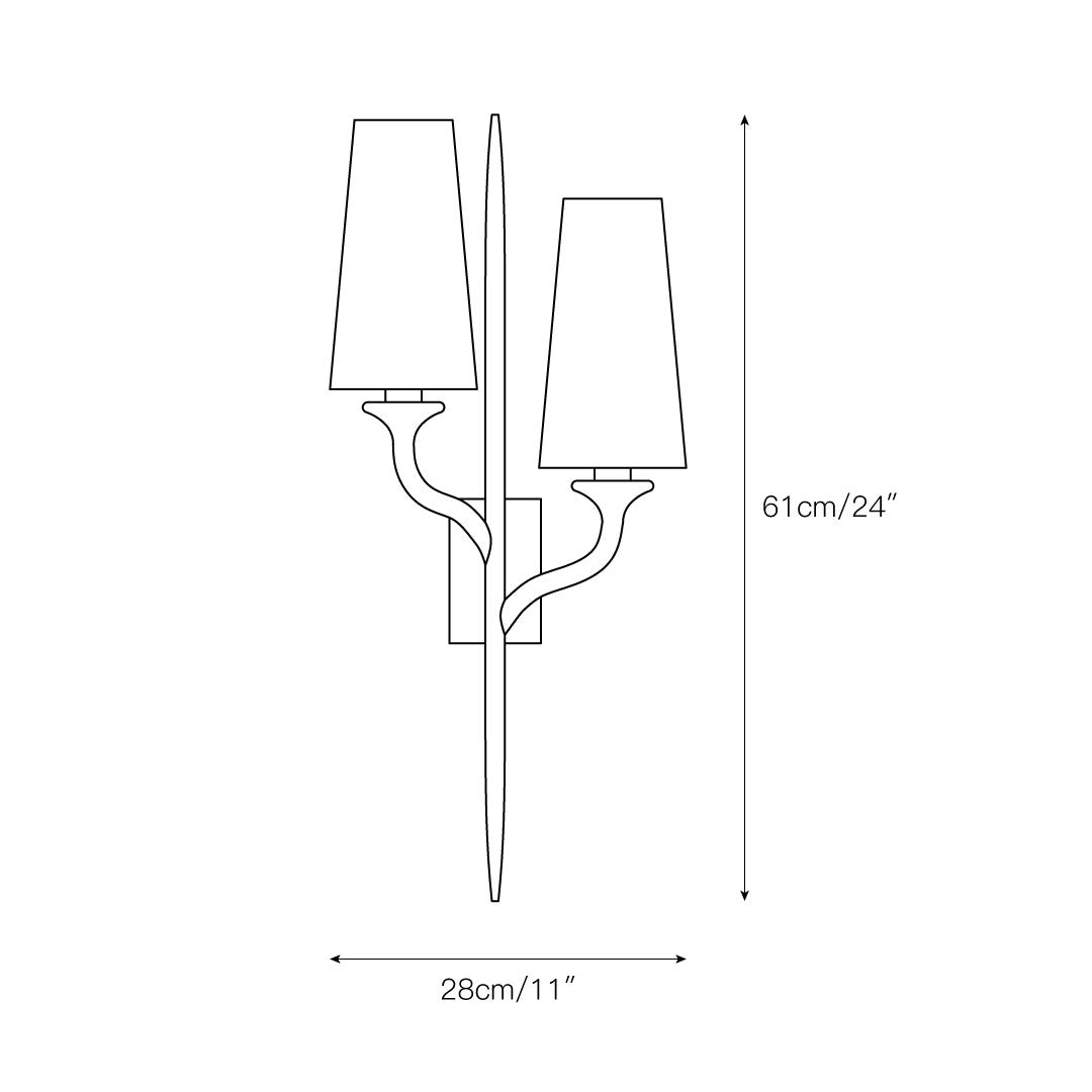 Velirara Vintage Industrial Brass Fabric Wall Lamp - Lamp Copper