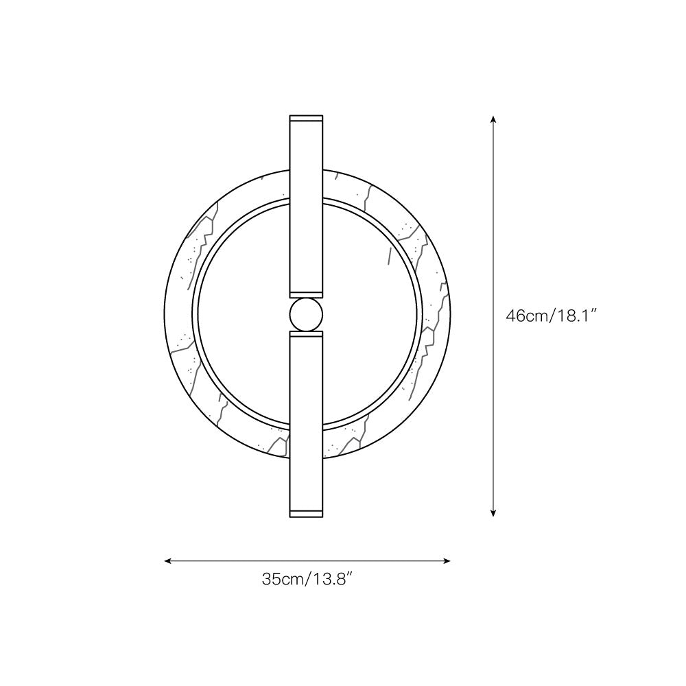 Mymira Modern Minimalist Ice Marble Wall Lamp - Lamp Copper