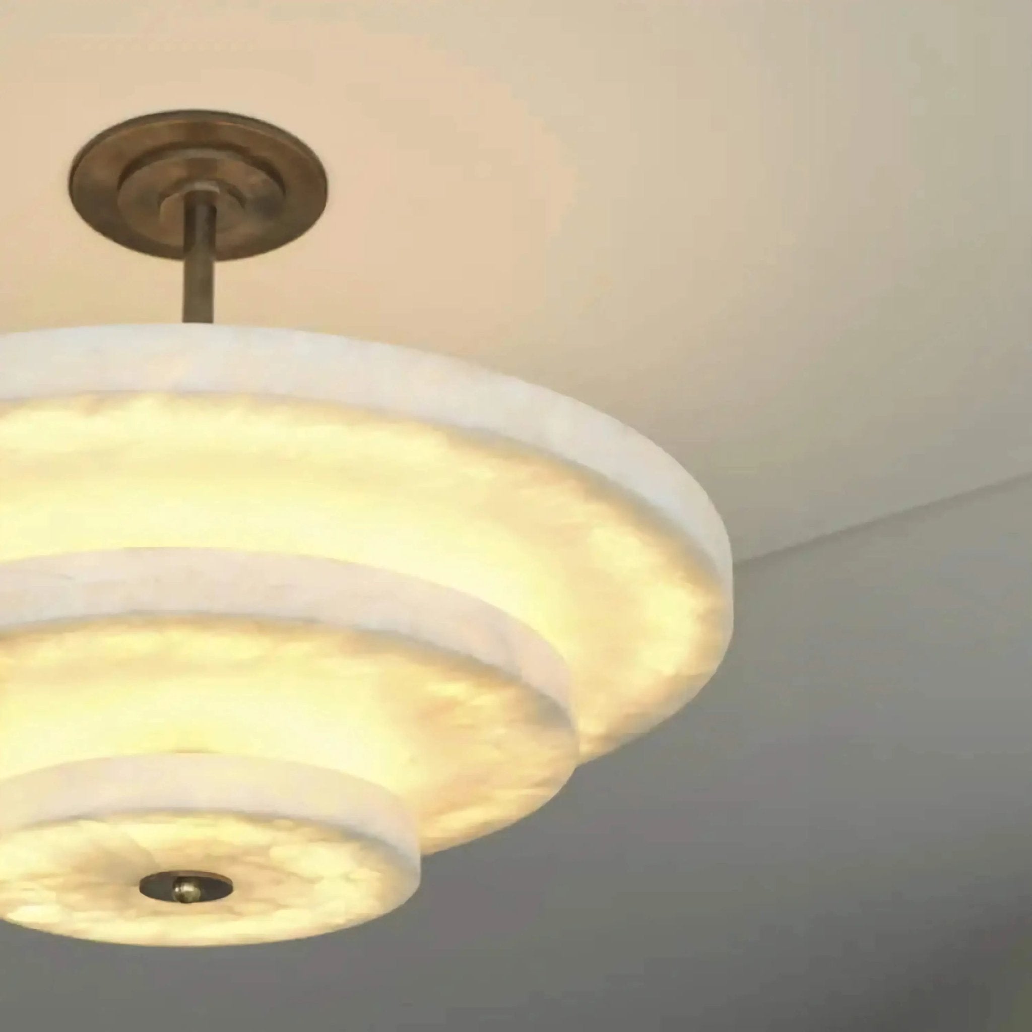 Liora Minimalist Alabaster Pendant Light Chandelier - Neutralighting