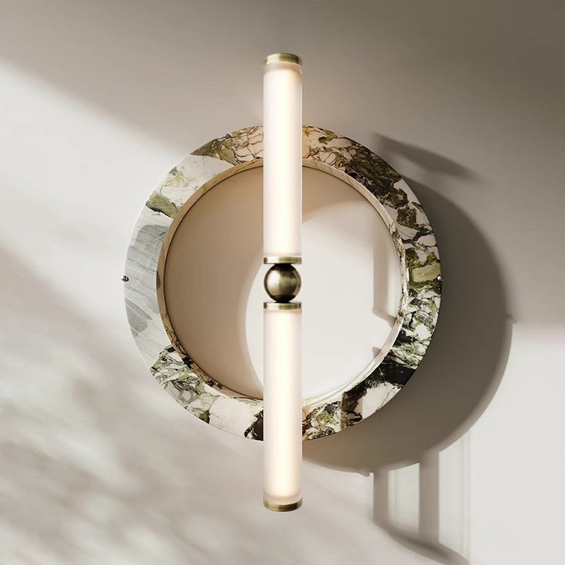 Mymira Modern Minimalist Ice Marble Wall Lamp - Lamp Copper