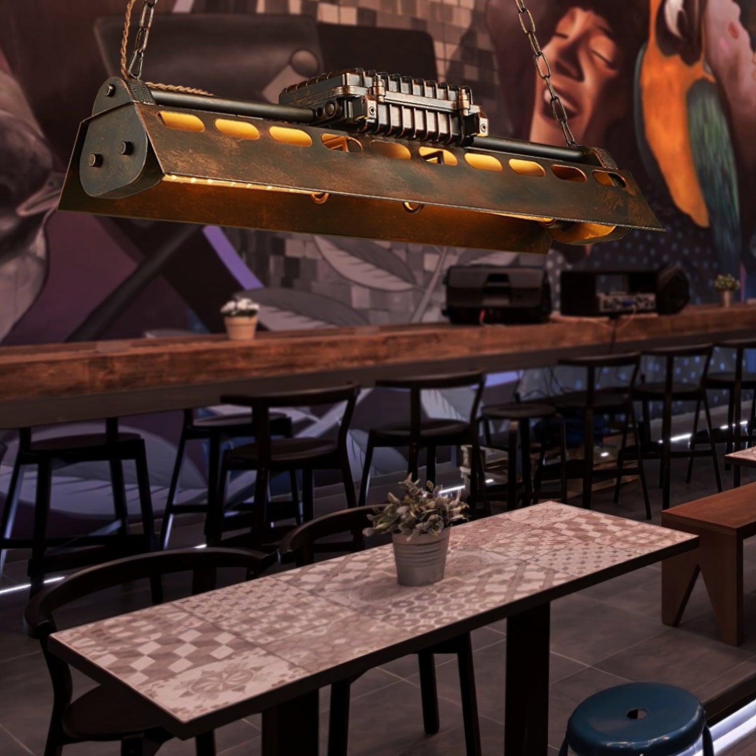 Epoch Lampadario Industriale Steampunk da Interno