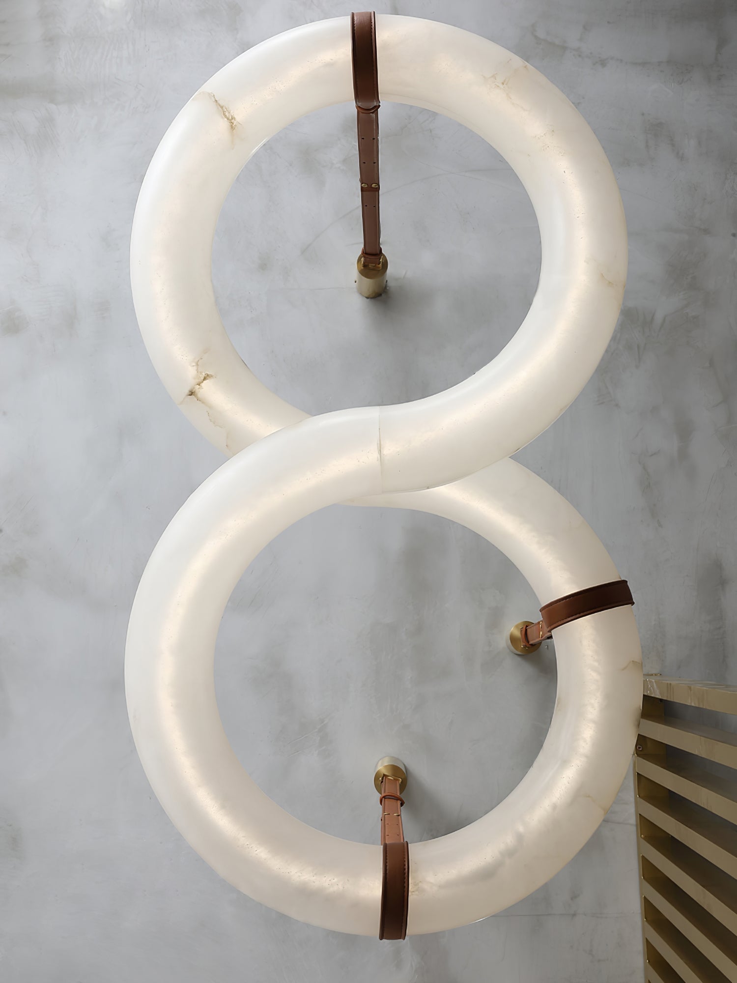 Althaen Postmodern Luxury Brown Alabaster Chandelier - Lamp Copper