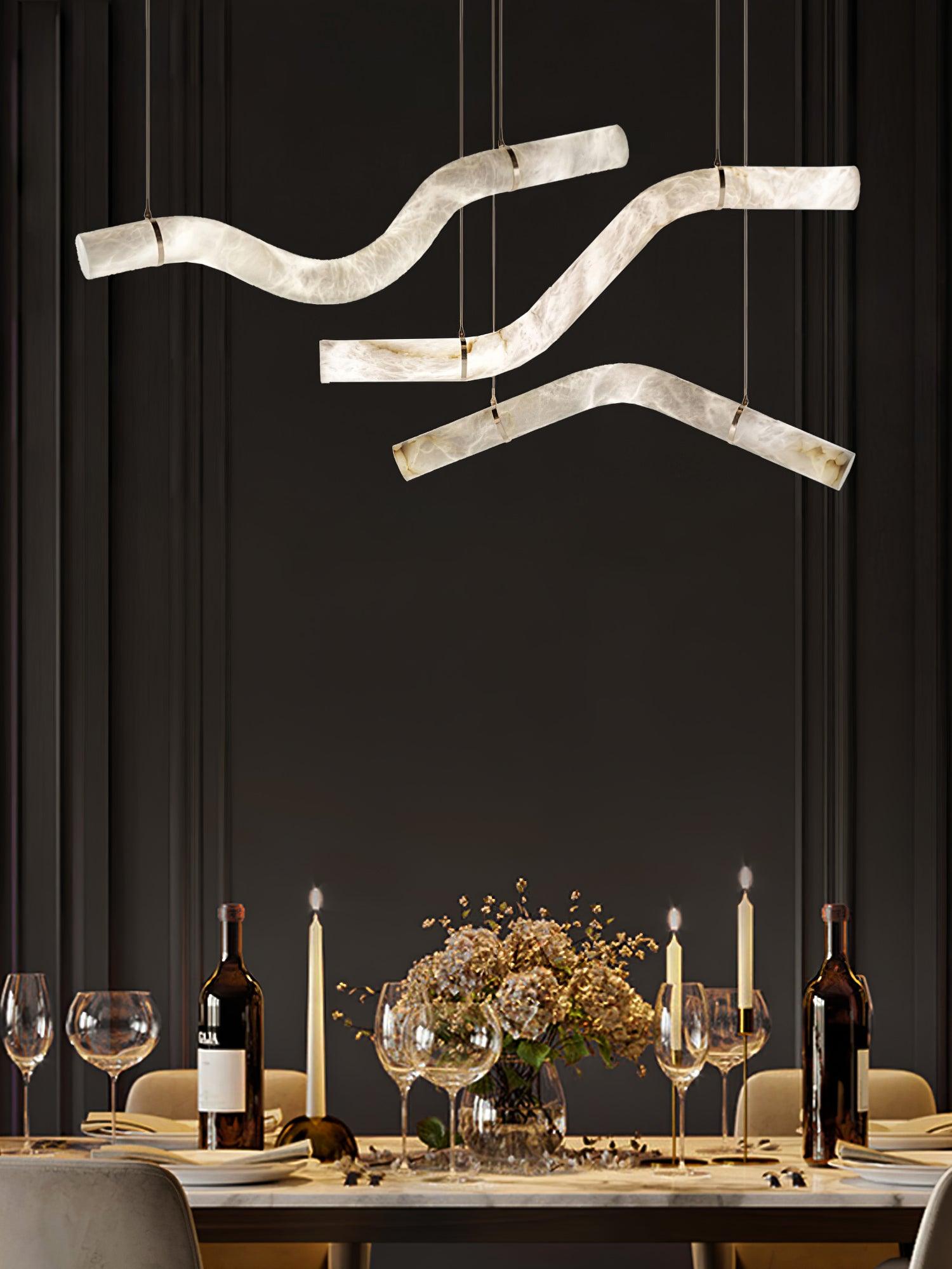 Utalyra Curved Alabaster Pendant Light - Neutralighting