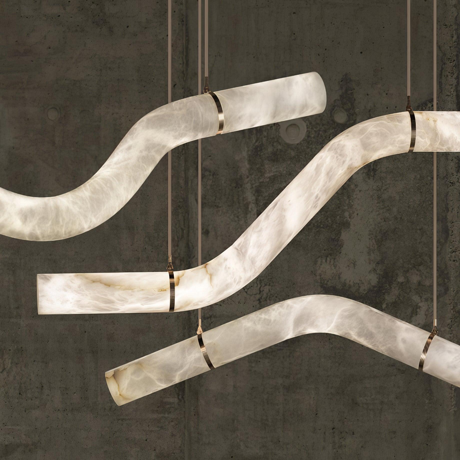 Utalyra Curved Alabaster Pendant Light - Neutralighting