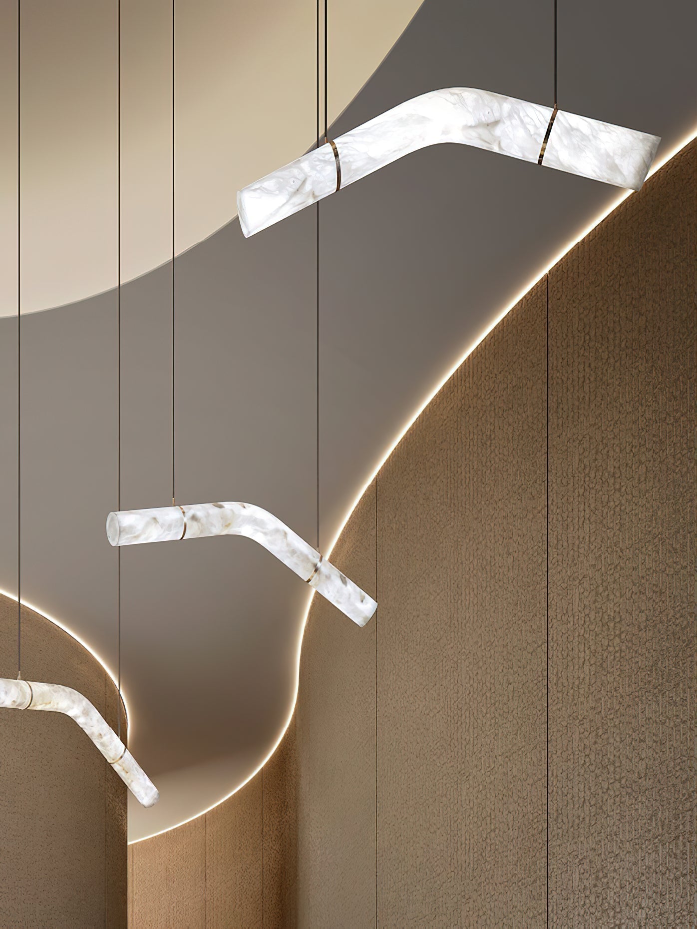 Utalyra Curved Alabaster Pendant Light - Neutralighting