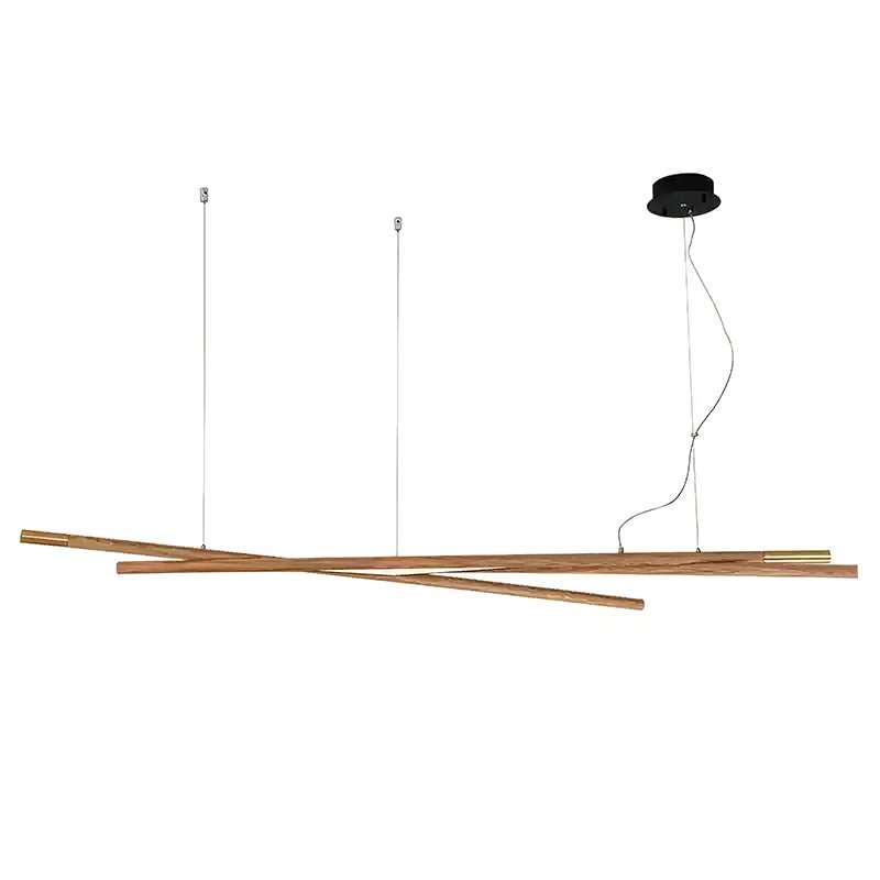 Aurora Chandelier Wooden Linear LED - Blowlighting