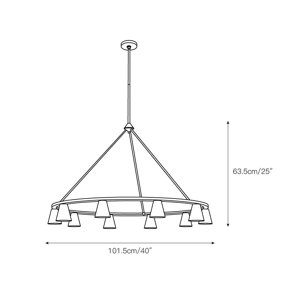 Ilaeiel Premium Elegance Metal Alabaster Chandelier - Lamp Copper