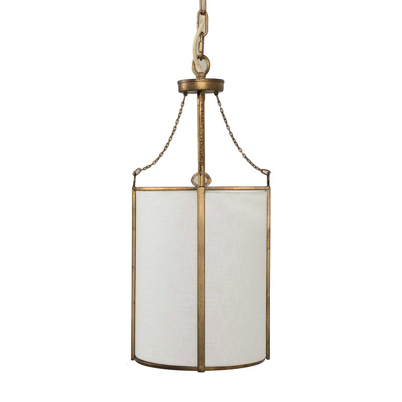 Ivloria Vintage Industrial Brass Fabric Chandelier - Lamp Copper