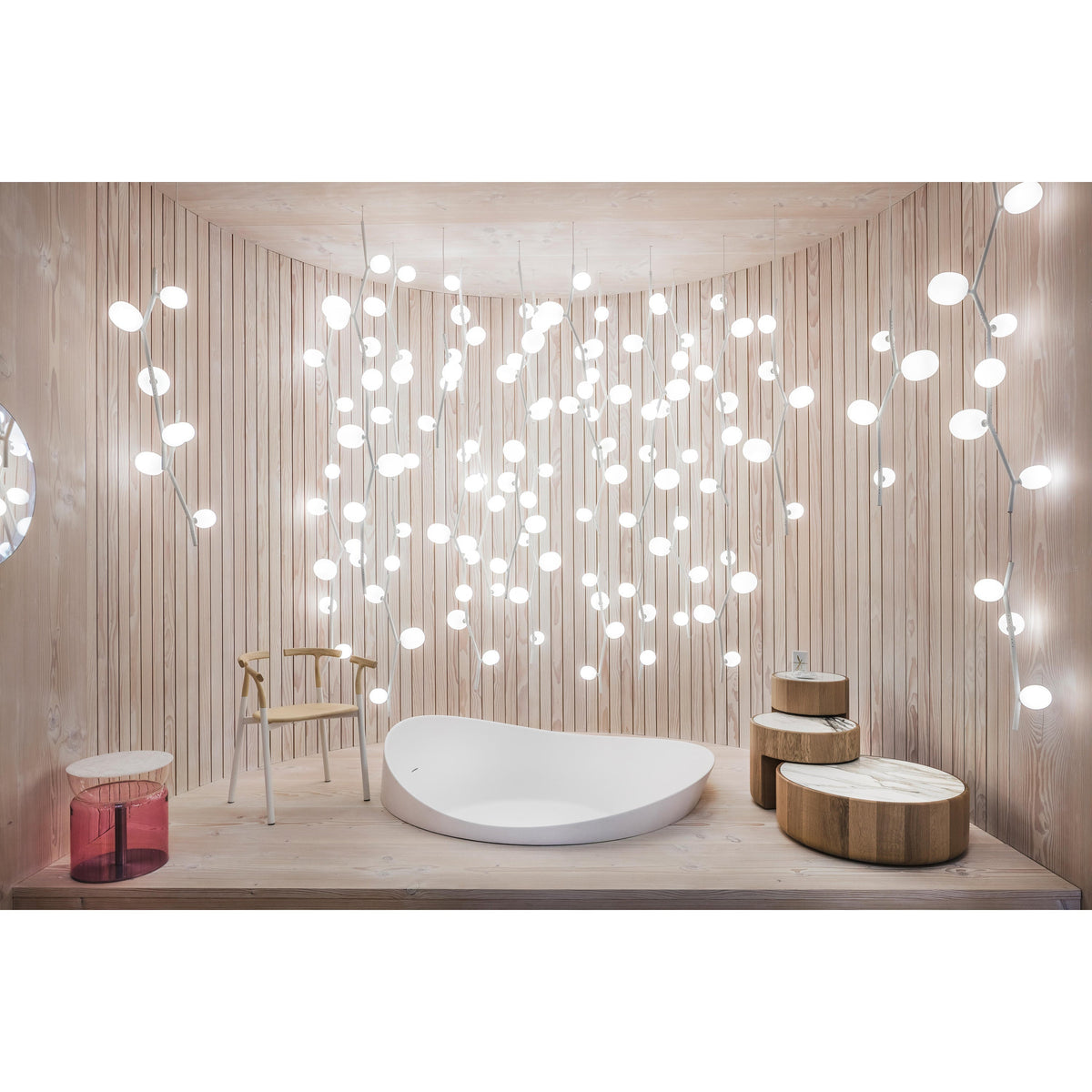 Isolora Modern Minimalist Vertical Glass Pendant Lamp - Lamp Copper