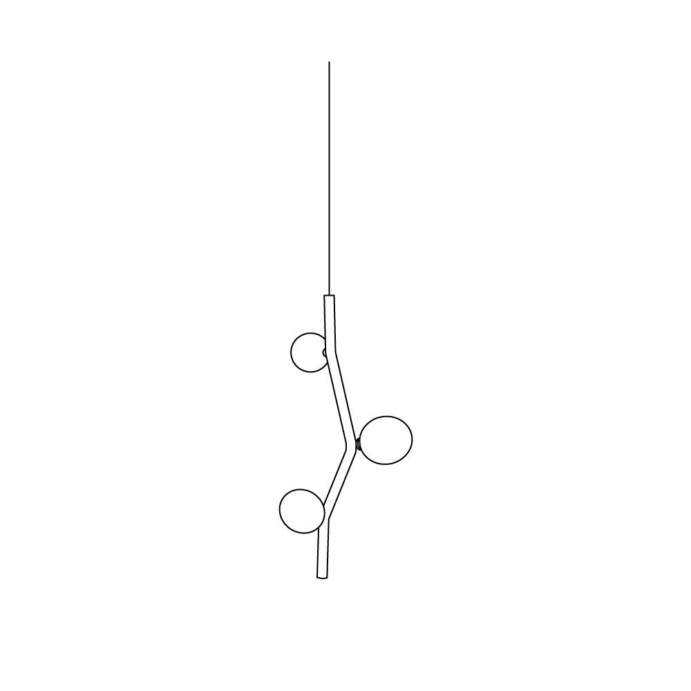 Isolora Modern Minimalist Vertical Glass Pendant Lamp - Lamp Copper