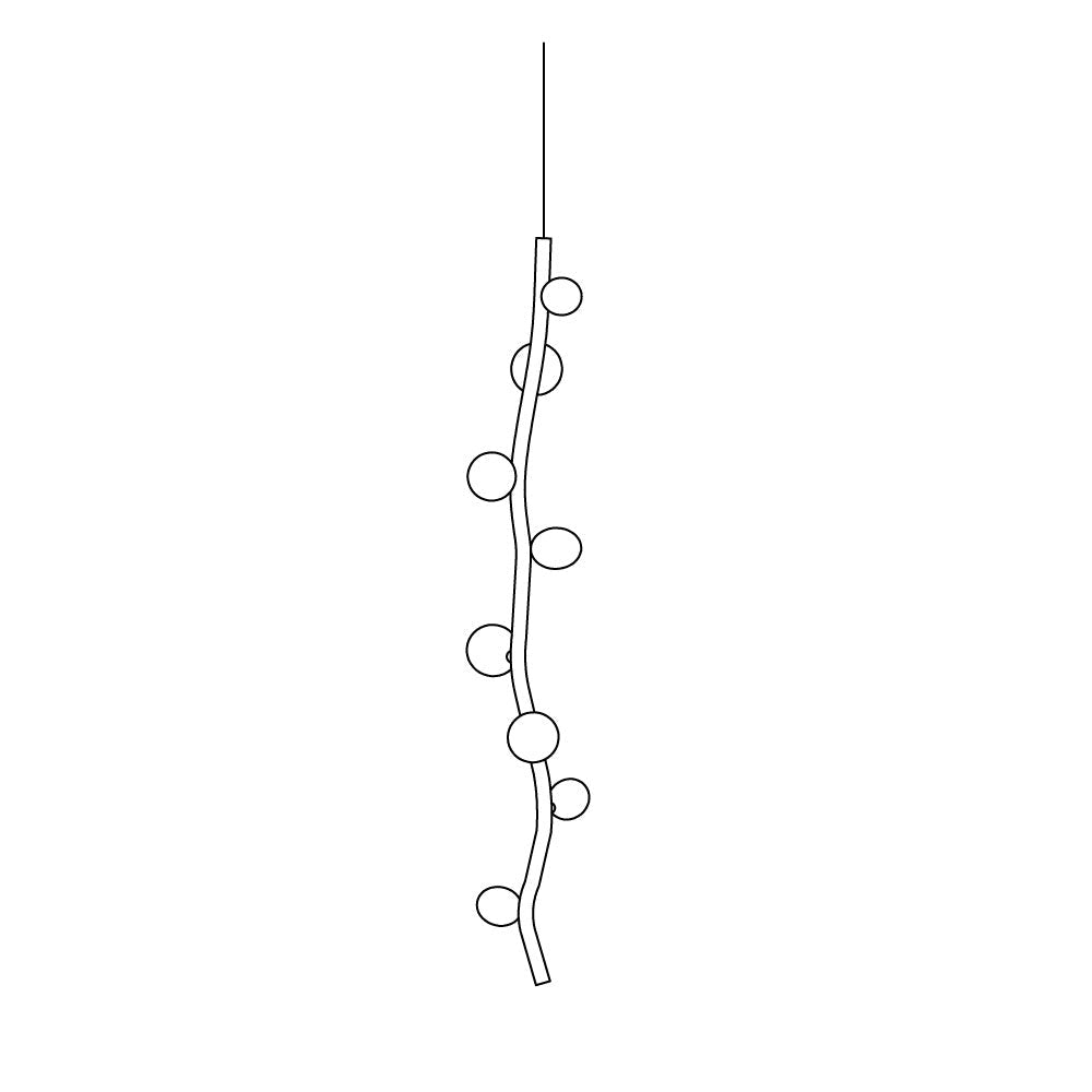 Isolora Modern Minimalist Vertical Glass Pendant Lamp - Lamp Copper