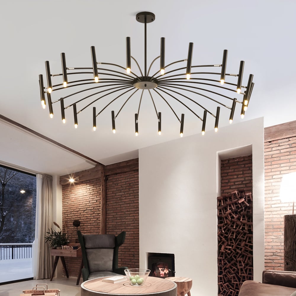 Cemarus Vintage Industrial Metal Chandelier - Lamp Copper