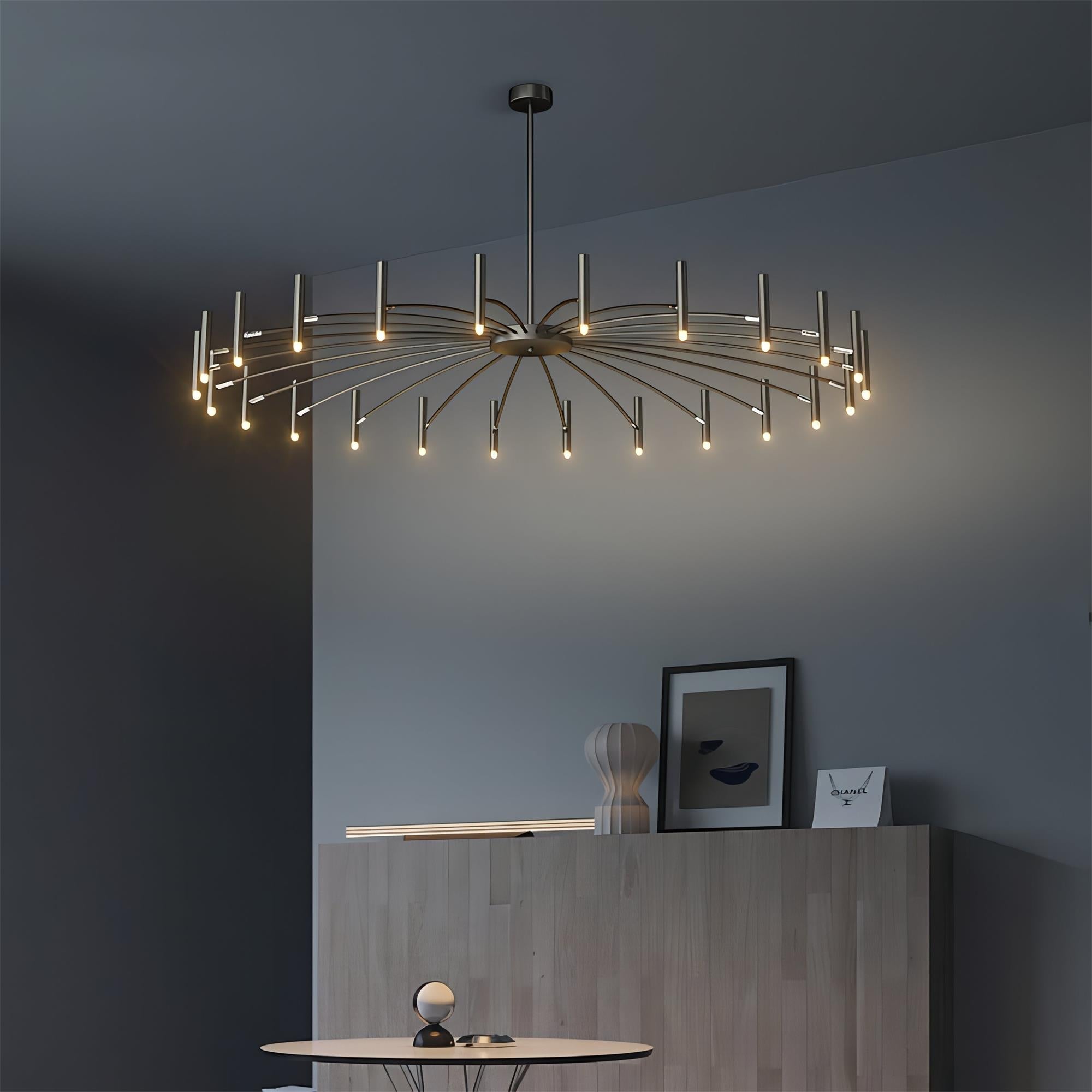 Cemarus Vintage Industrial Metal Chandelier - Lamp Copper