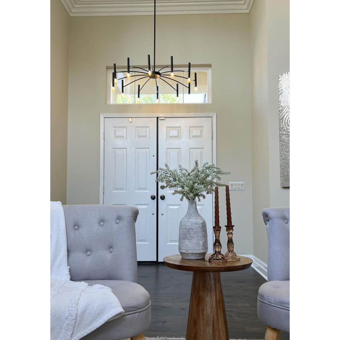 Cemarus Vintage Industrial Metal Chandelier - Lamp Copper