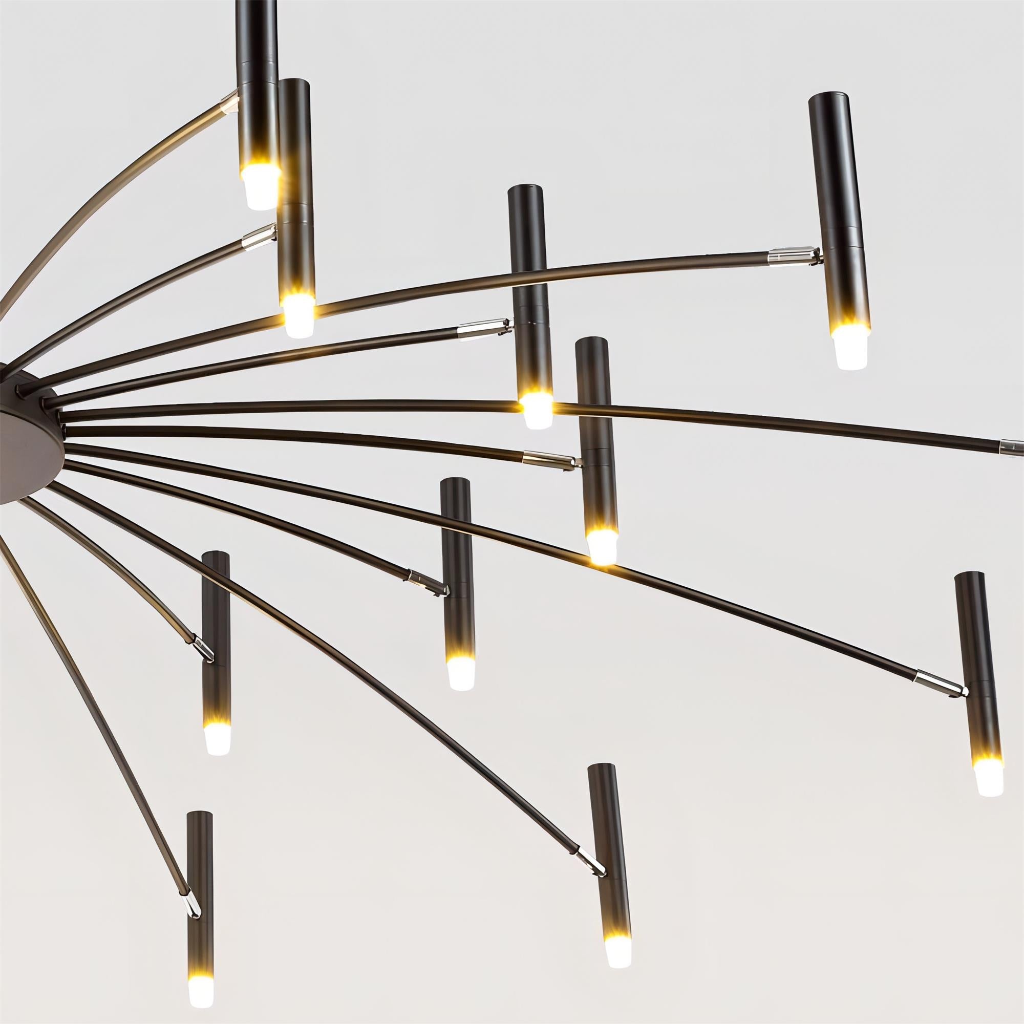 Cemarus Vintage Industrial Metal Chandelier - Lamp Copper