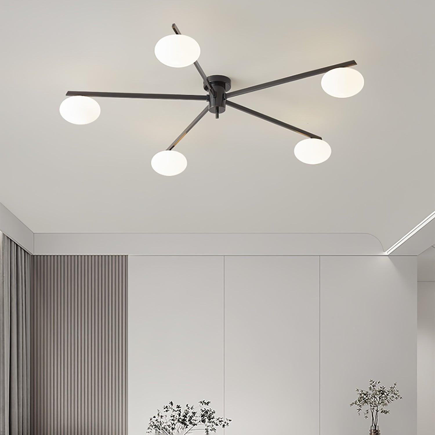 Valentina Lampada da Soffitto Moderna in Vetro Nero