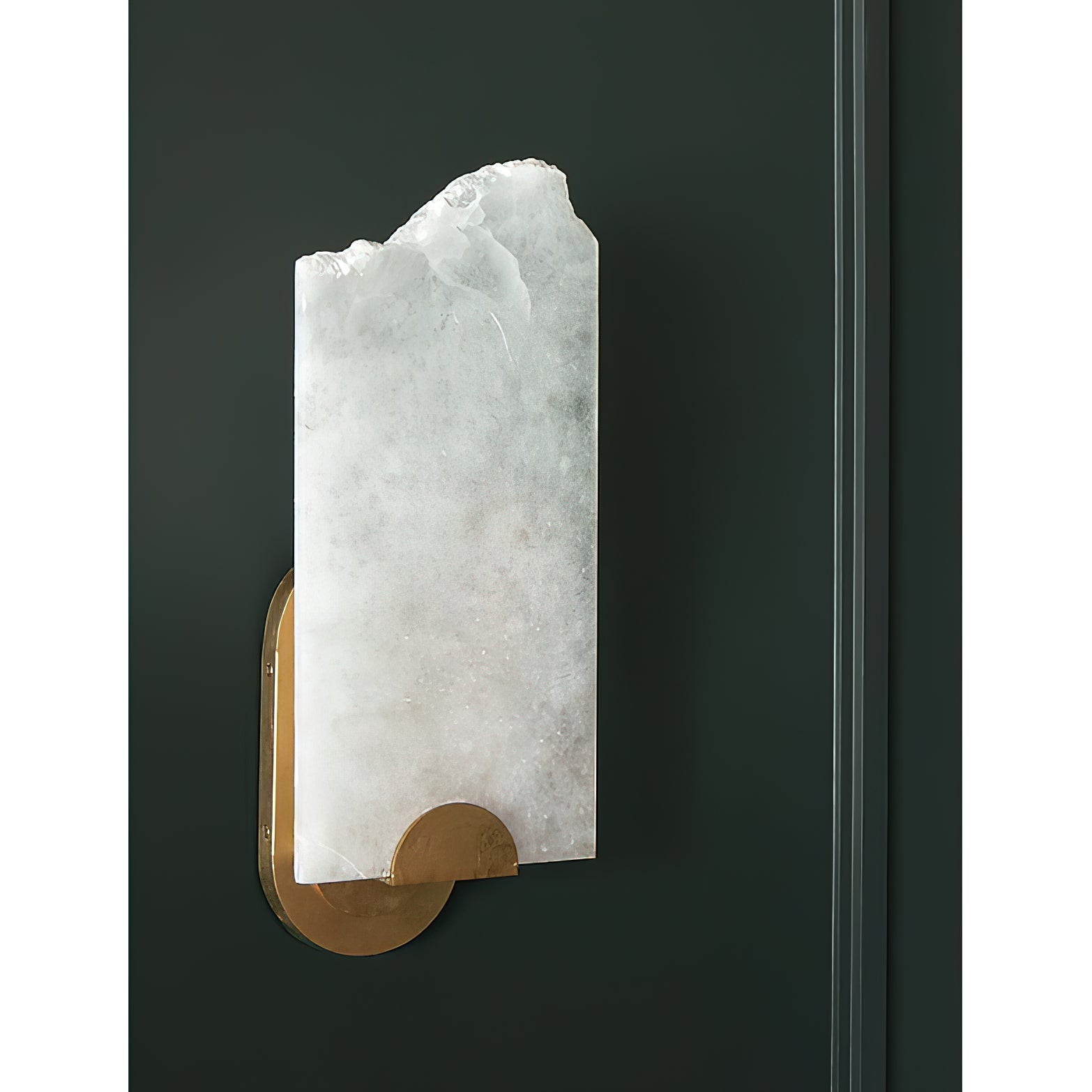 Olphaiel Modern Minimalist Brass Alabaster Wall Lamp - Lamp Copper