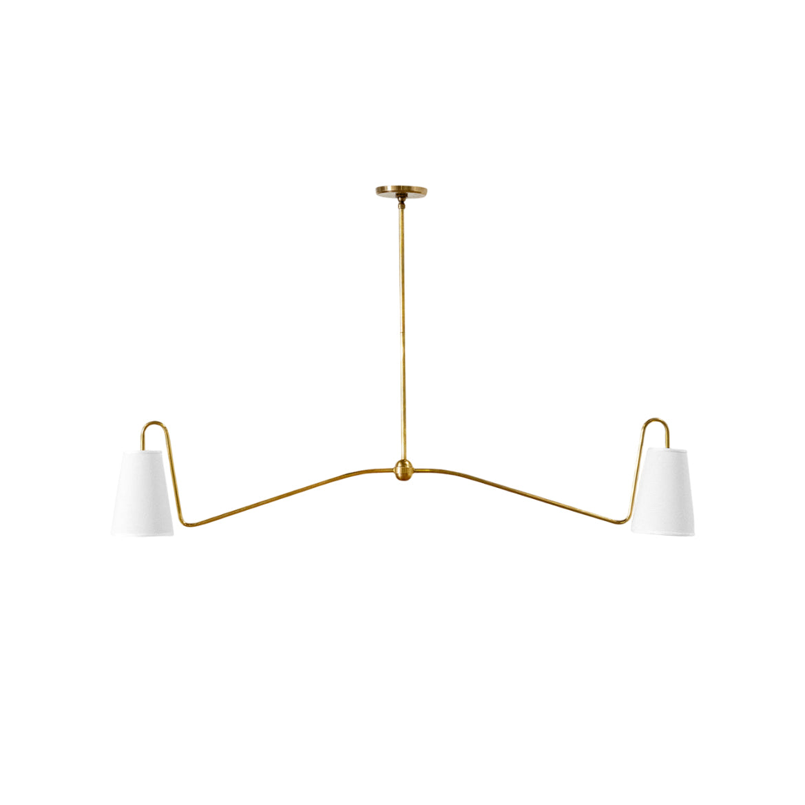 Ormirarae Vintage Industrial Linear Brass Fabric Pendant Lamp - Lamp Copper