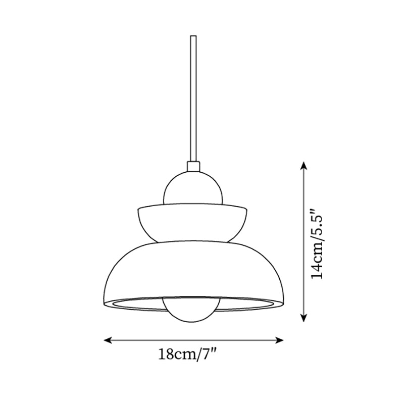 Pendant Lamp Travertine Shade Wood Modern Nordic Beige Walnut - Letslighting