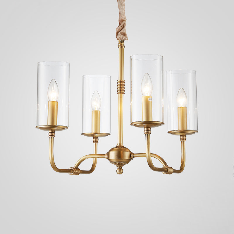 Araeos Postmodern Luxury Brass Glass Chandelier - Lamp Copper