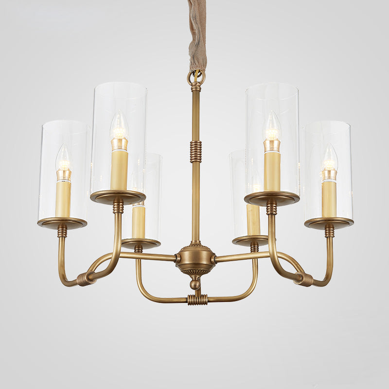 Araeos Postmodern Luxury Brass Glass Chandelier - Lamp Copper