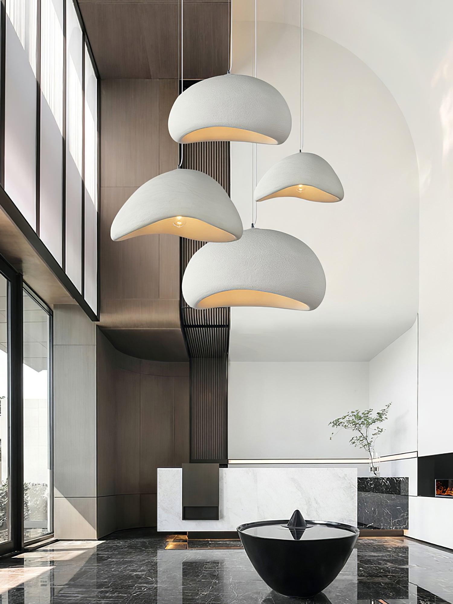 Pendant Lamp Organic Curved Shade Soft Texture Modern Artistic - Letslighting