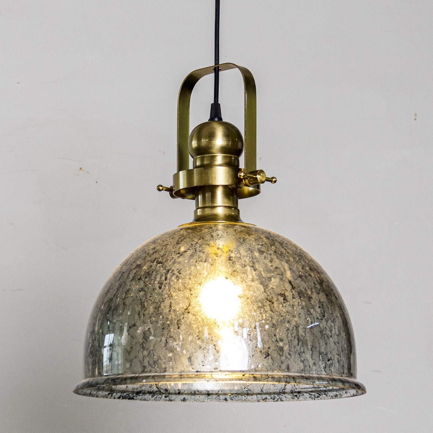 Ilvenel Vintage Industrial Wooden Glass Pendant Lamp - Lamp Copper