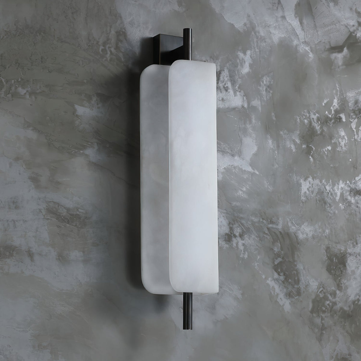 Cenore Modern Minimalist White Alabaster Wall Lamp - Lamp Copper