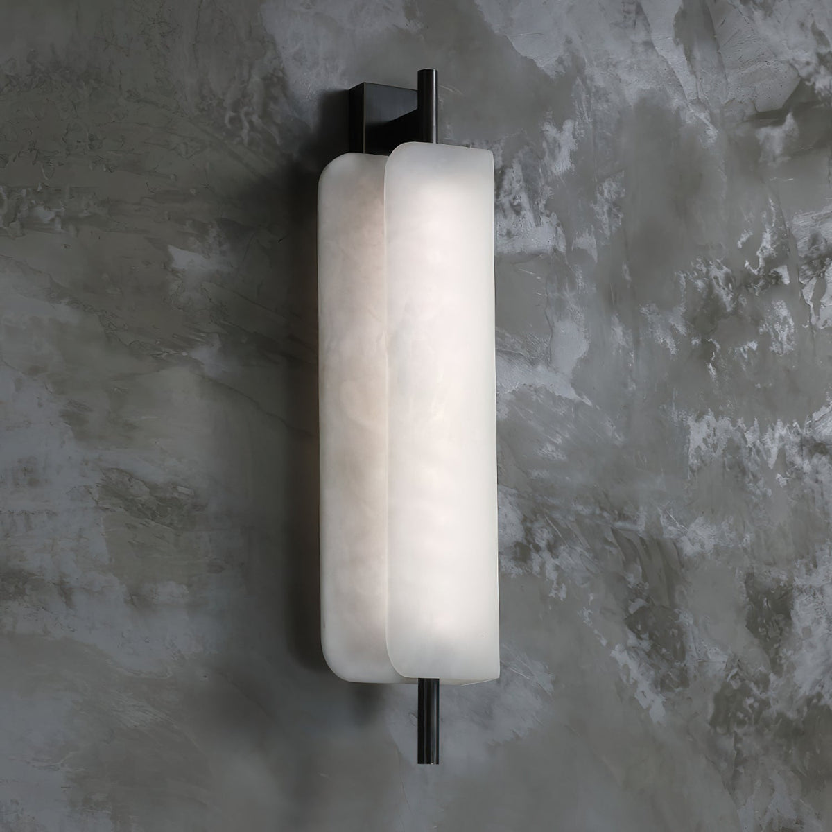 Cenore Modern Minimalist White Alabaster Wall Lamp - Lamp Copper