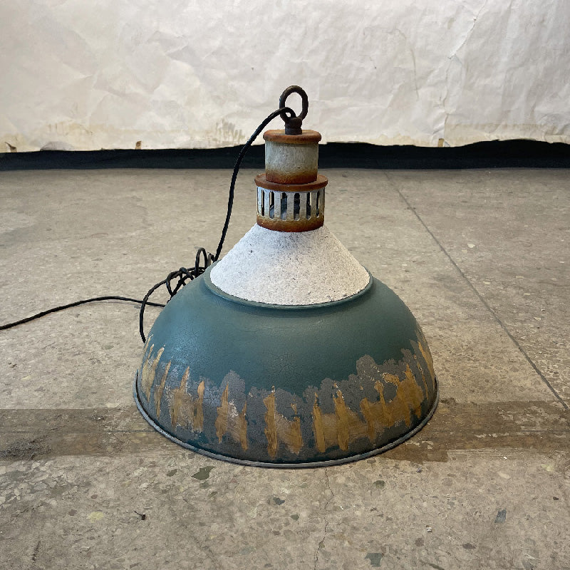 Avynor Vintage Industrial Blue Metal Pendant Lamp - Lamp Copper
