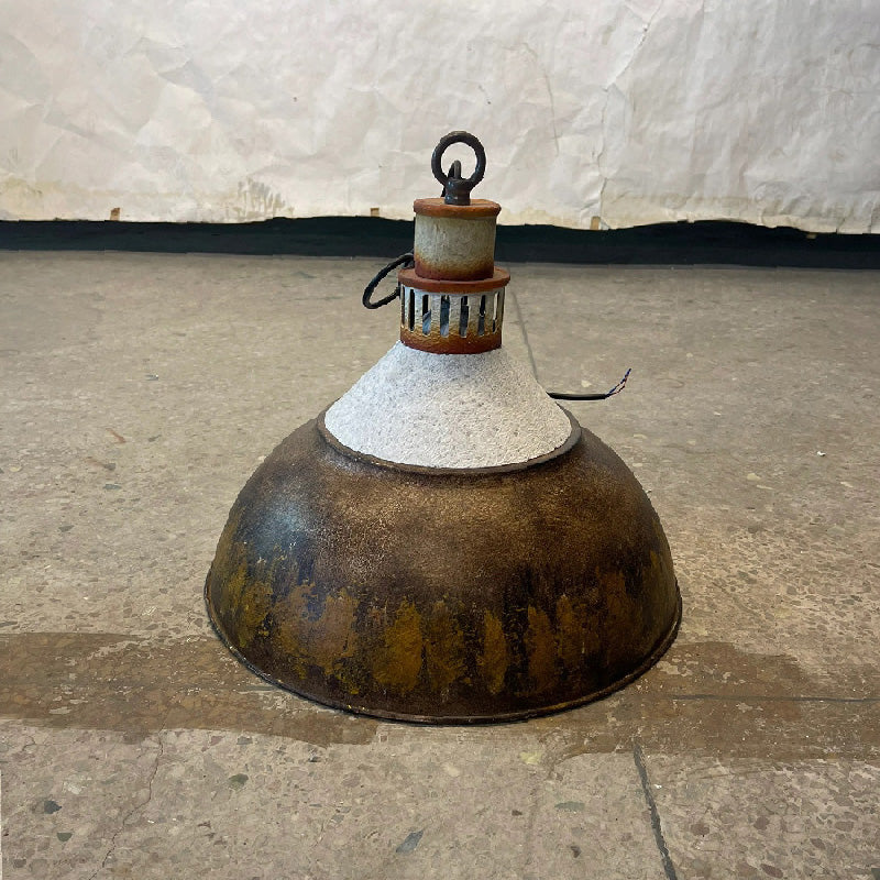 Avynor Vintage Industrial Blue Metal Pendant Lamp - Lamp Copper