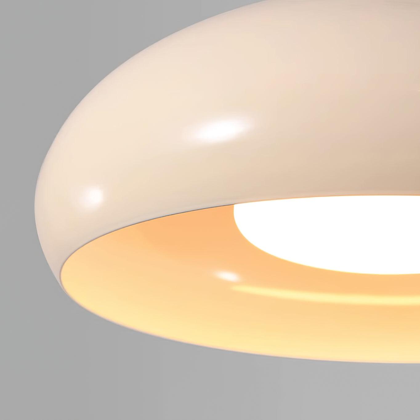 Pendant Light Dome Shade White Red - Letslighting
