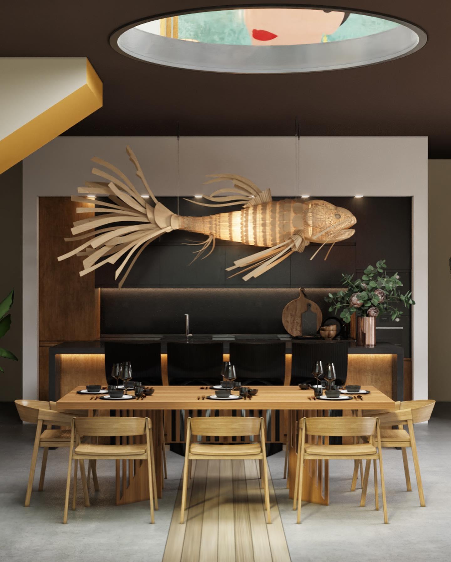 Koi Chandelier - Blowlighting