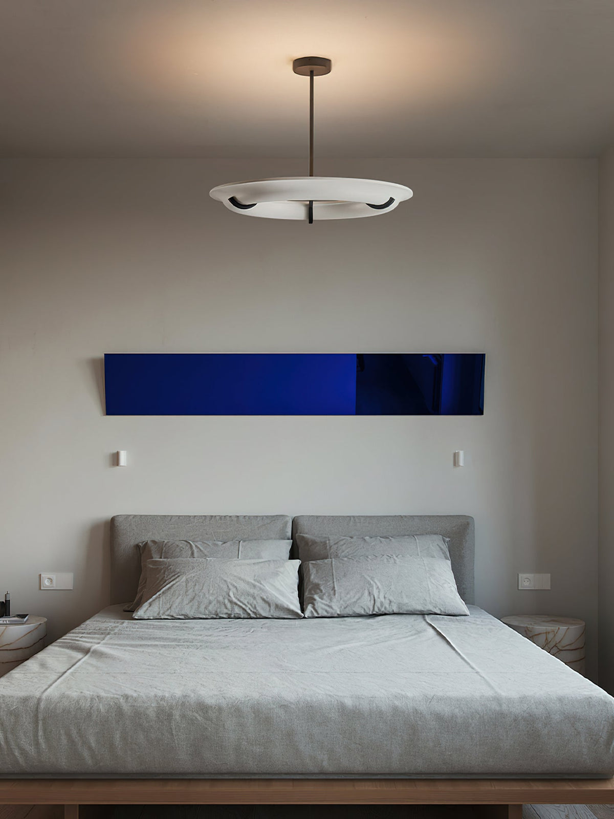 Eldorora Modern Minimalist Brass Alabaster Chandelier - Lamp Copper