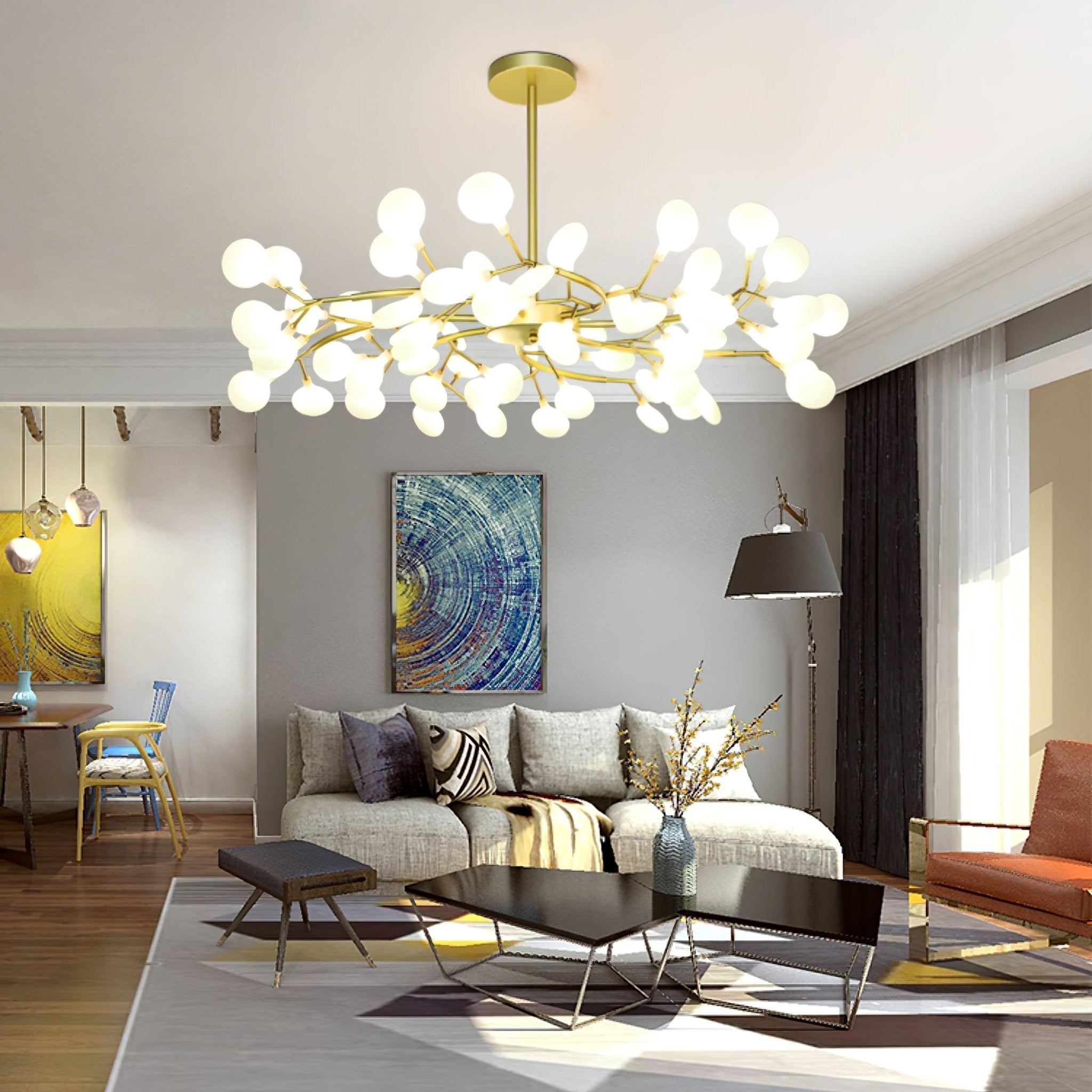 LED Firefly Sputnik Chandelier - Blowlighting
