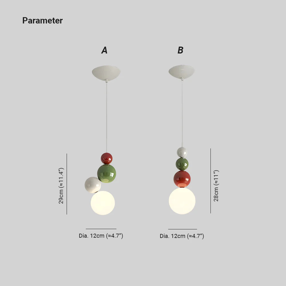 Valentina Moderno LED Metallo Sospensione Bianco Verde Rosso