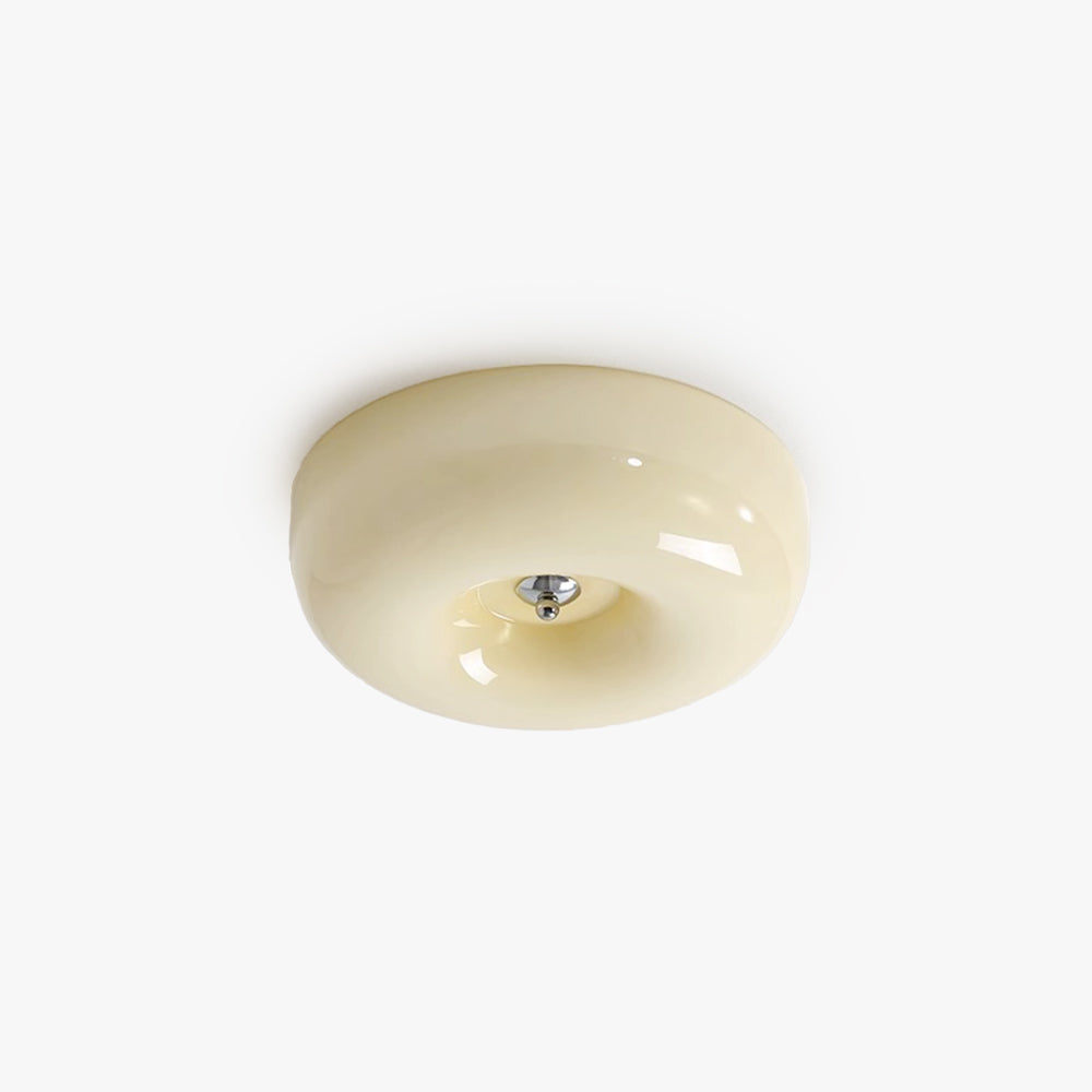 Valentina Lampada da Soffitto Vintage in Vetro Crema
