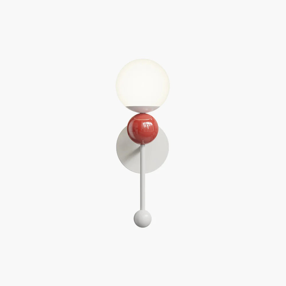 Valentina Moderno Acrilico Metallo Applique Plafoniera Legno Rosso Camera da Letto Corridoio