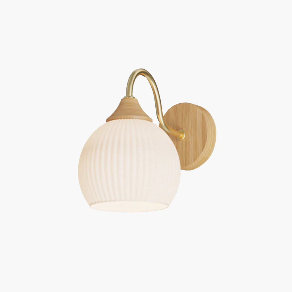 Muto Nordico Applique Resina Legno Bianco Camere da Letto Balcone