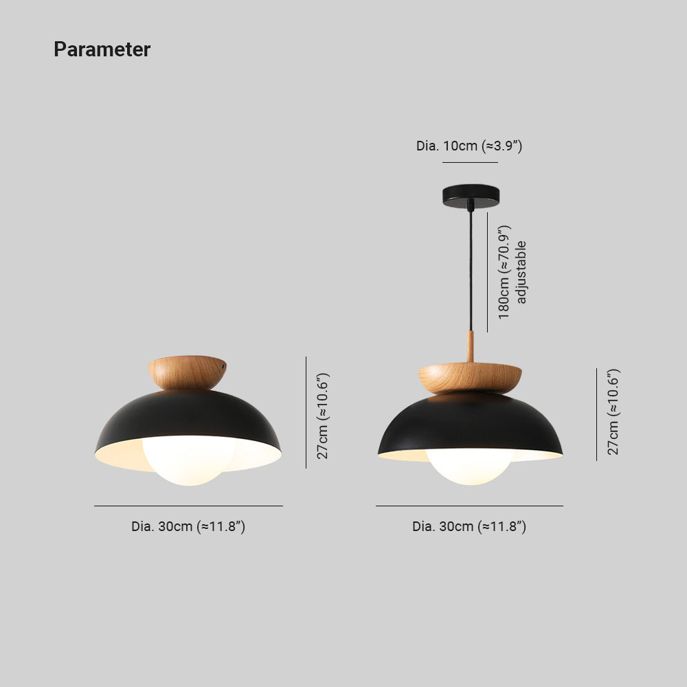 Ozawa Nordico Sospensione Legno Metallo Nero Bianco Cucina Balcone