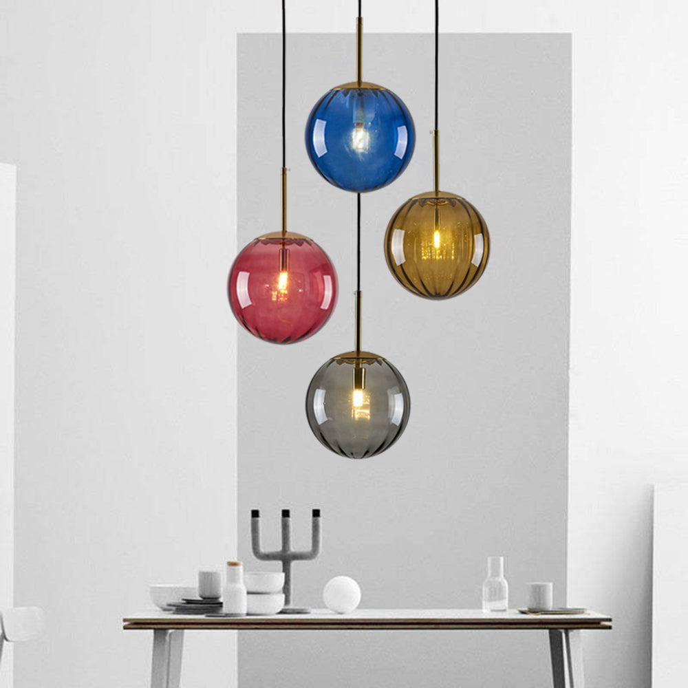 Hailie Lampade a Sospensione Vetro Chiaro Gradiente Bolla Moderne Camera da Letto