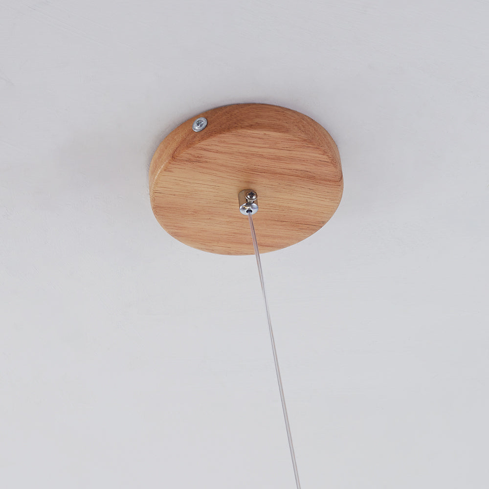 Valentina Vetro Lampade a Sospensione Bolla Legno/Noce Camera da Letto