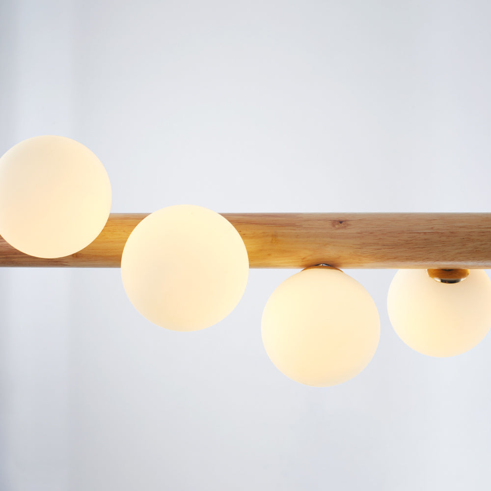 Valentina Vetro Lampade a Sospensione Bolla Legno/Noce Camera da Letto